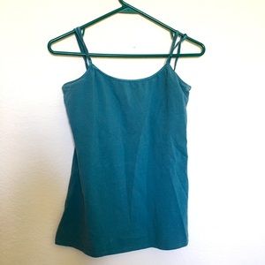 Turquoise Tank Top | with Built in shelf bra